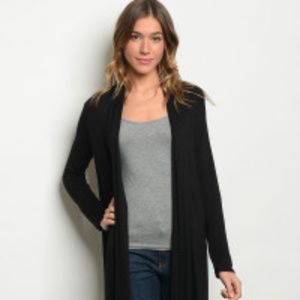 Long Cardigan- black size s,m,l